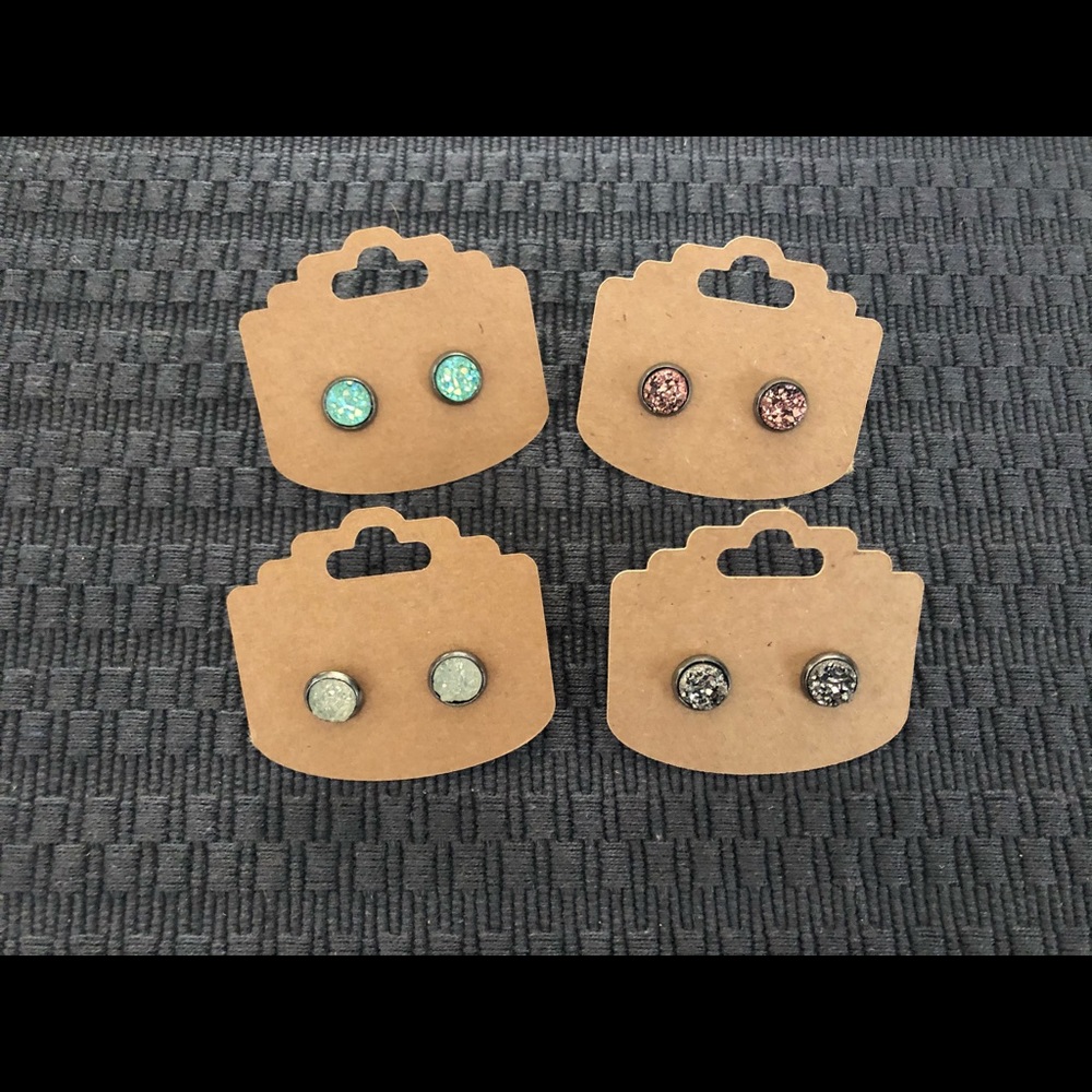 8mm Druzy earrings (choice of 2 sets)